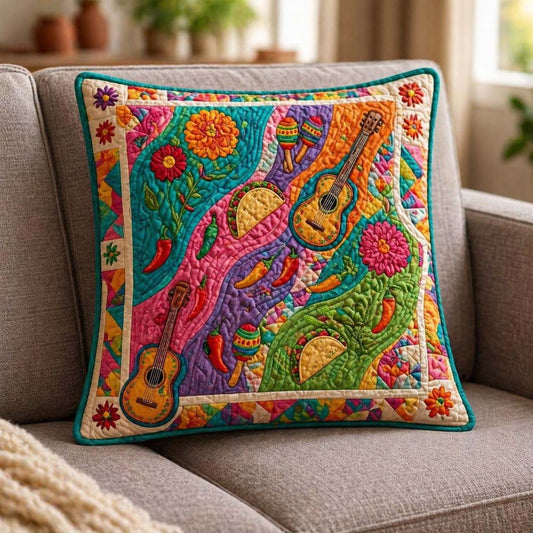 Vibrant Fiesta Garden Quilted Pillow Case GFTOHD15066