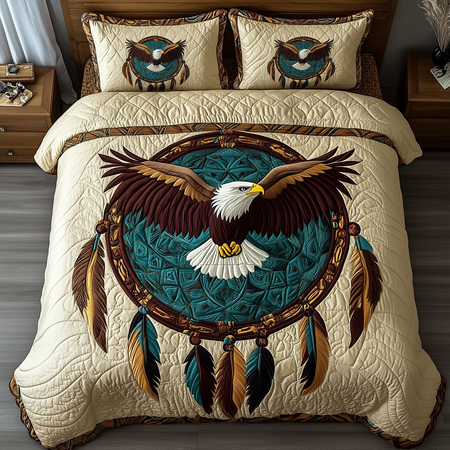 Native Freedom 3-Piece Quilted Bedding Set GFTOHD2067