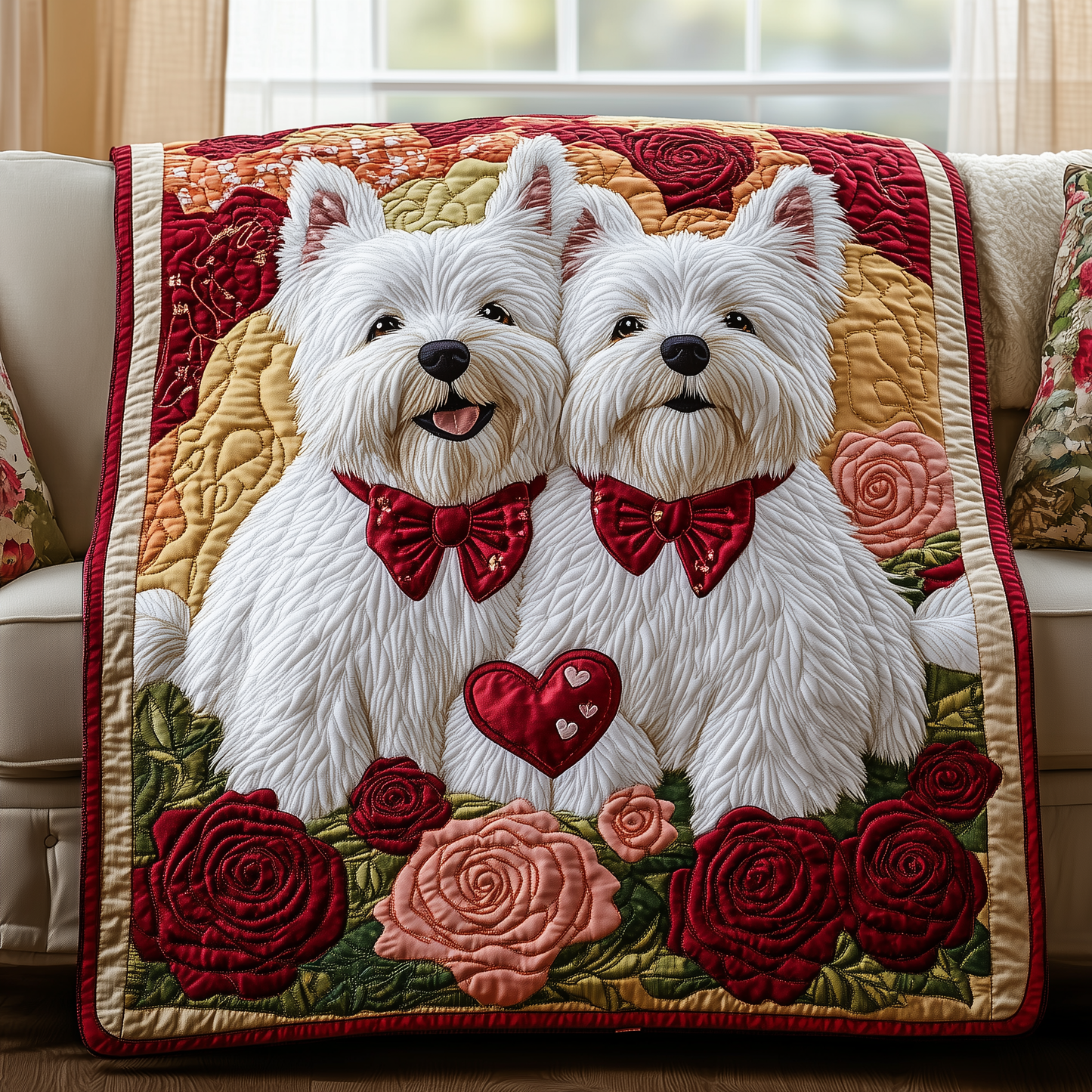 Heartfelt Westie Moments Quilted Blanket GFTOHD2247