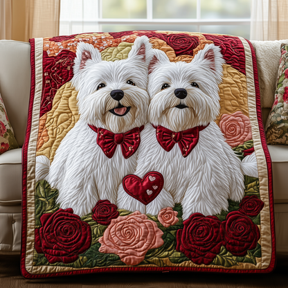 Heartfelt Westie Moments Quilted Blanket GFTOHD2247