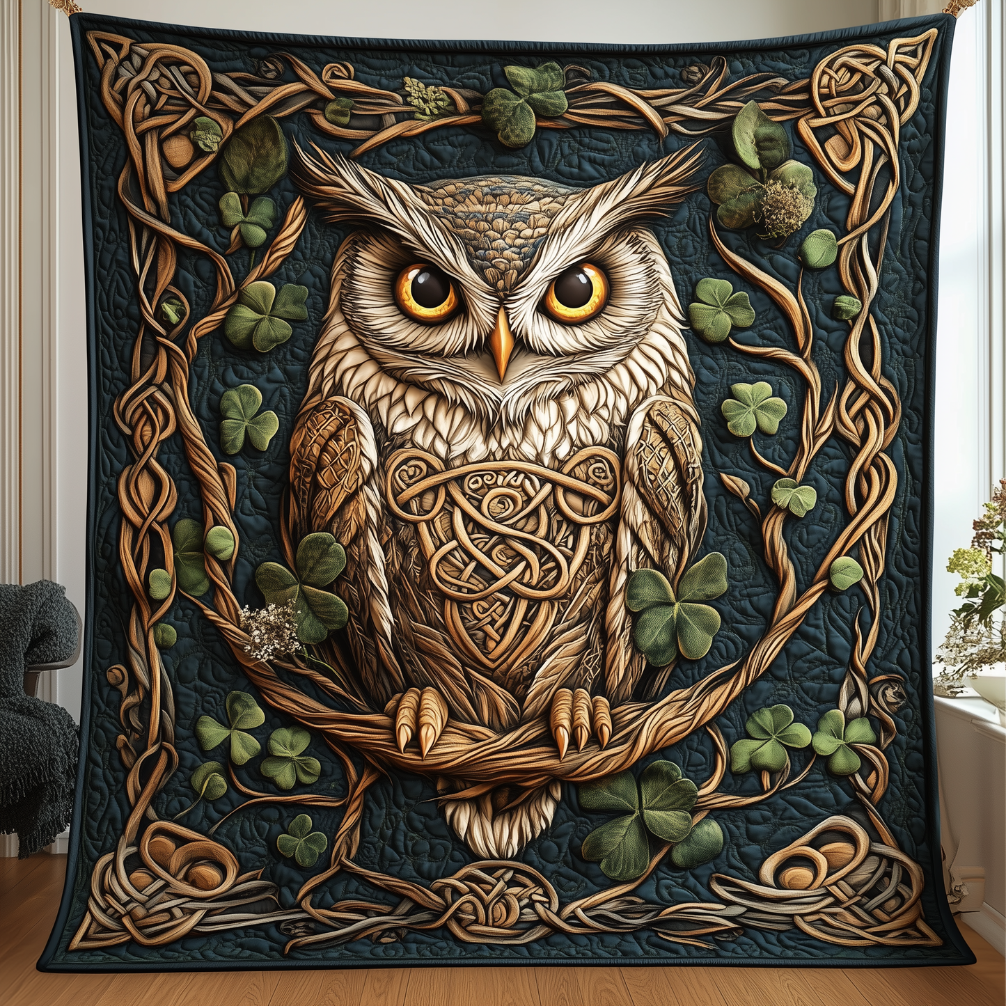 Celtic Forest Watcher Quilted Blanket GFTOHD2312