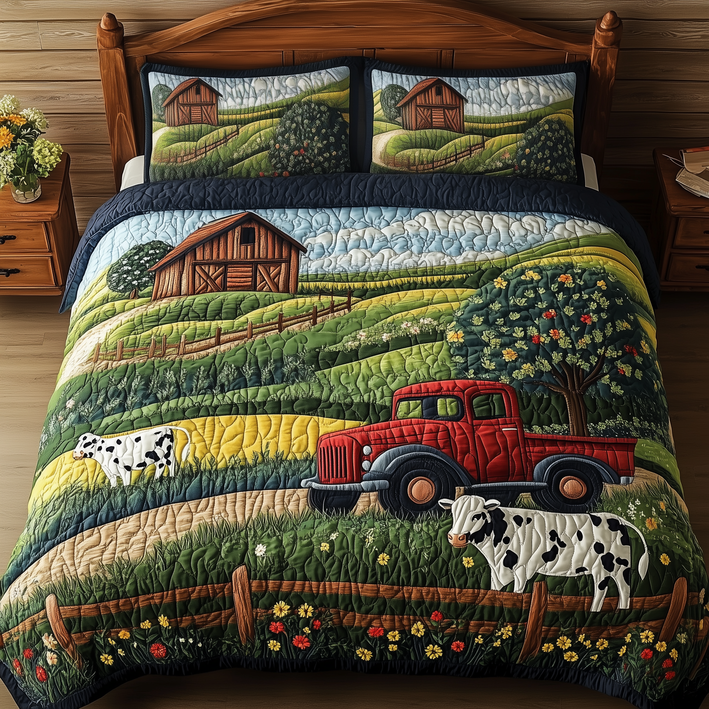 The Cozy Countryside 3-Piece Quilted Bedding Set GFTOHD2825
