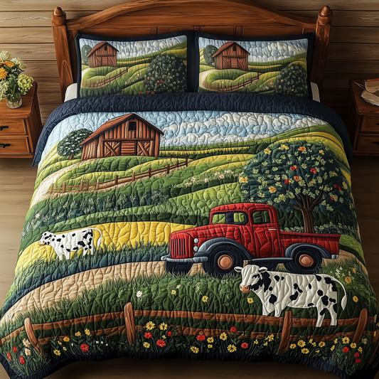 The Cozy Countryside 3-Piece Quilted Bedding Set GFTOHD2825