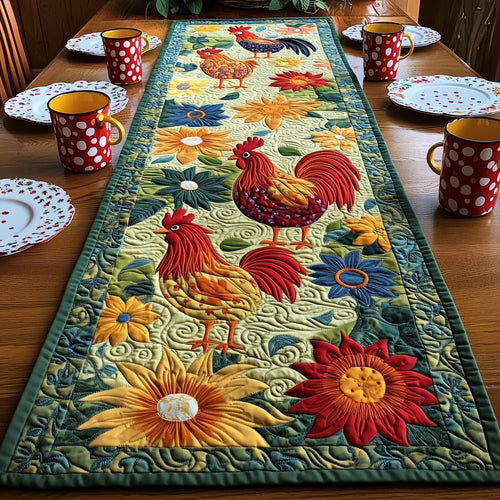 Happy Chicken Farm Quilted Table Runner GFTOHD2926
