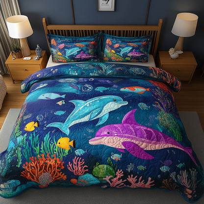 Ocean Dreamscape 3-Piece Quilted Bedding Set GFTOHD312
