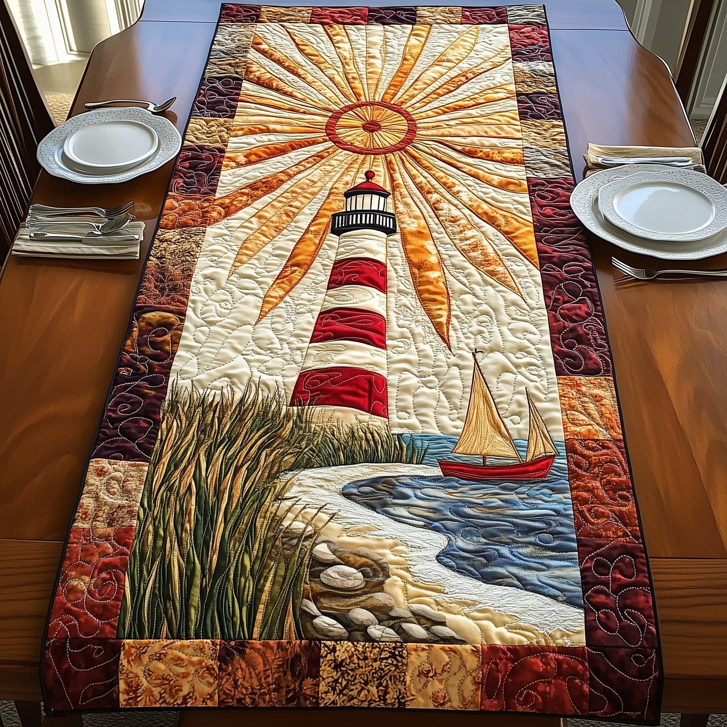 Celestial Watchtower Quilted Table Runner GFTOHD3206