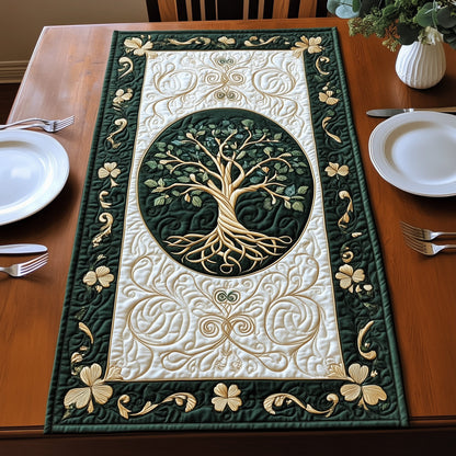 Golden Tree Of Life Quilted Table Runner GFTOHD3255