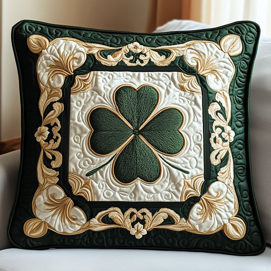 Elegance Celtic Shamrock Quilted Pillow Case GFTOHD3458