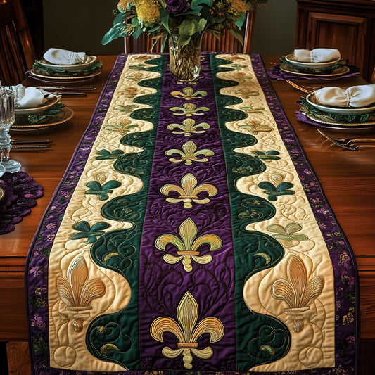 Fleur de lis Quilted Table Runner GFTOHD3596