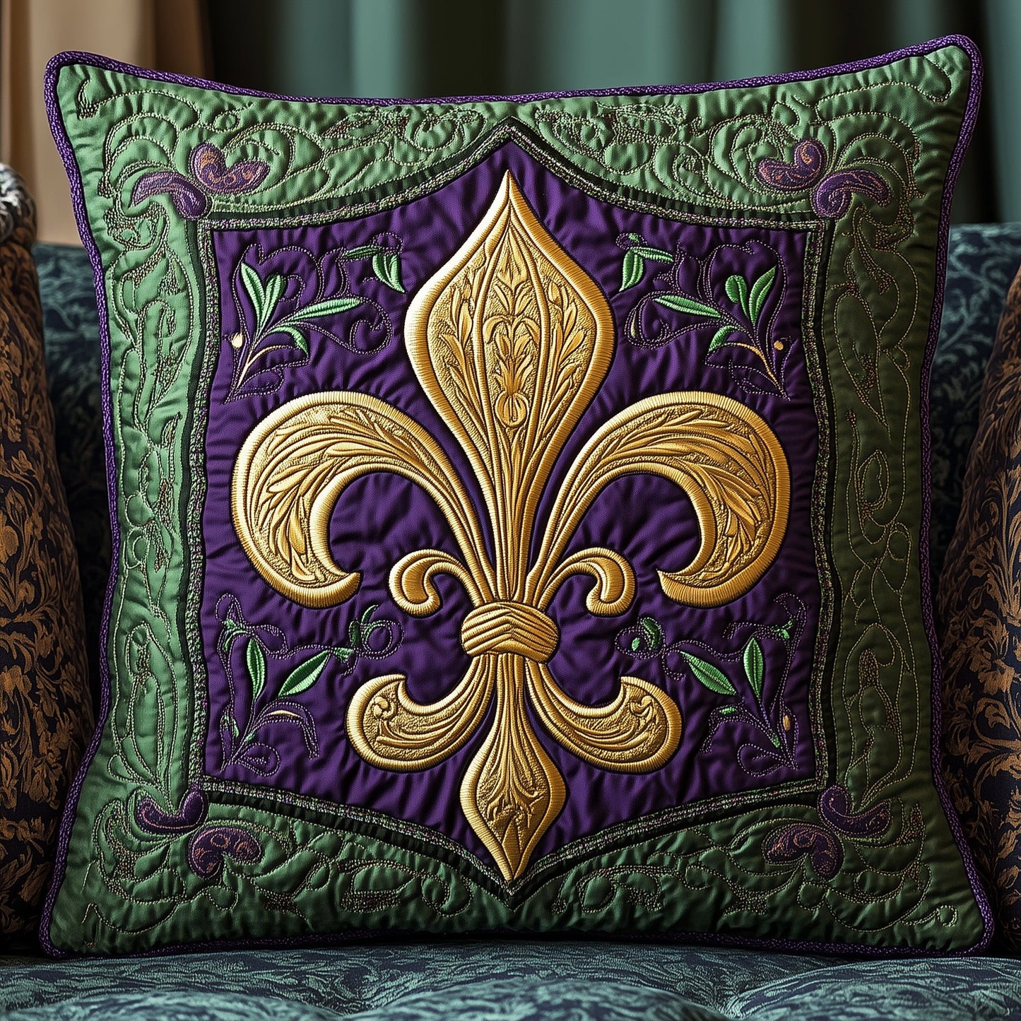 Fleur de lis Quilted Pillow Case GFTOHD3647