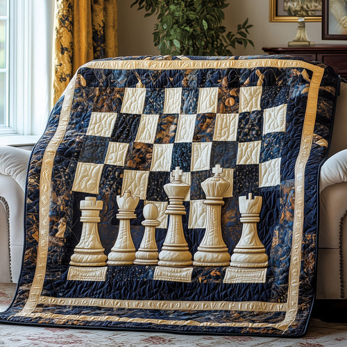 Chess Warrior Stance Quilted Blanket GFTOHD3756