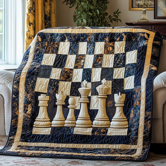 Chess Warrior Stance Quilted Blanket GFTOHD3756