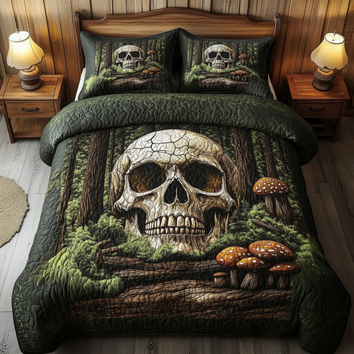 The Skull of Time 3-Piece Quilted Bedding Set GFTOHD3911