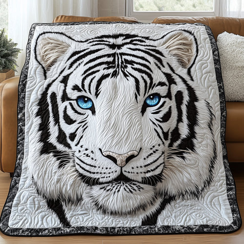 Majestic White Tiger Quilted Blanket GFTOHD3995