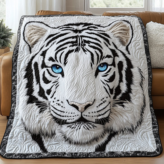 Majestic White Tiger Quilted Blanket GFTOHD3995