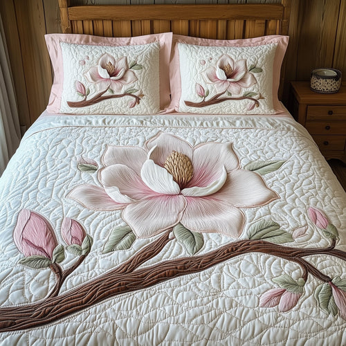 Pure Magnolia Beauty 3-Piece Quilted Bedding Set GFTOHD4170