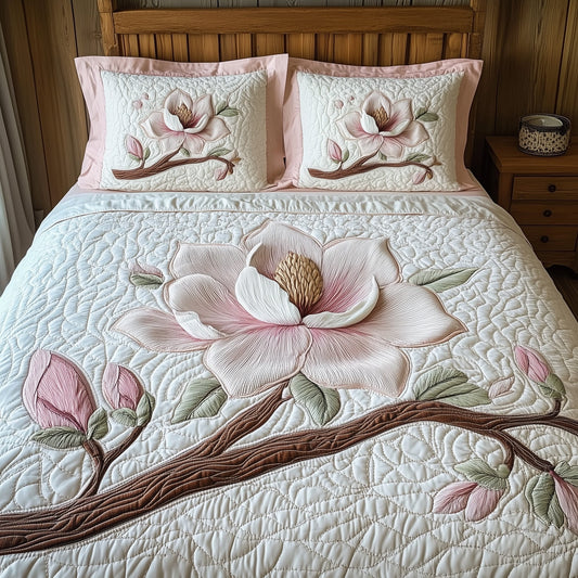 Pure Magnolia Beauty 3-Piece Quilted Bedding Set GFTOHD4170