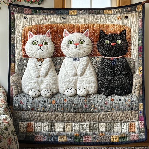 Funky Cat Quilted Blanket GFTOHD455