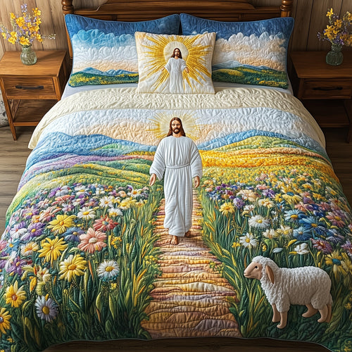 Jesus the Great 3-Piece Quilted Bedding Set GFTOHD4629