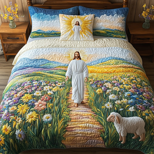 Jesus the Great 3-Piece Quilted Bedding Set GFTOHD4629