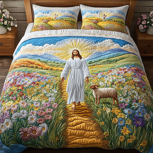 Jesus the Great 3-Piece Quilted Bedding Set GFTOHD4630