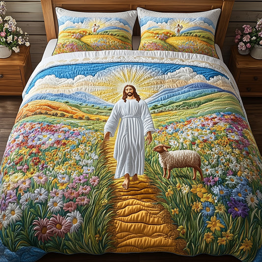 Jesus the Great 3-Piece Quilted Bedding Set GFTOHD4630