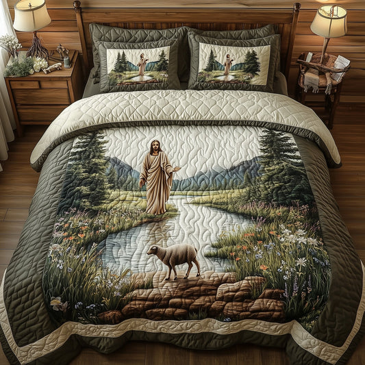 Jesus the Great 3-Piece Quilted Bedding Set GFTOHD4633