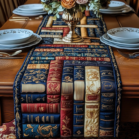 Vintage Books Quilted Table Runner GFTOHD4939