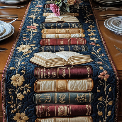 Vintage Books Quilted Table Runner GFTOHD4941