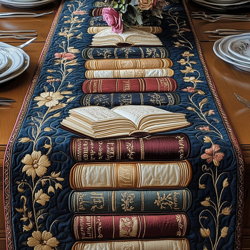 Vintage Books Quilted Table Runner GFTOHD4941