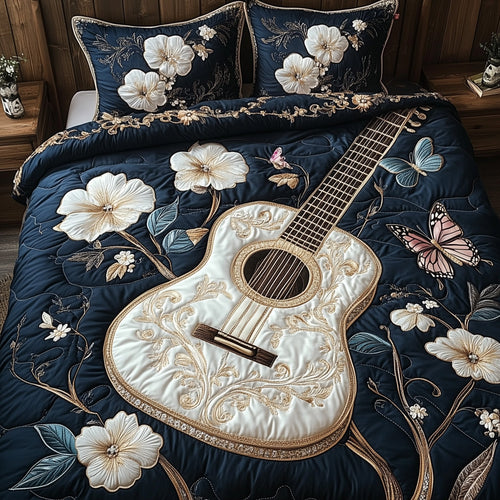 Guitar 3-Piece Quilted Bedding Set GFTOHD5370