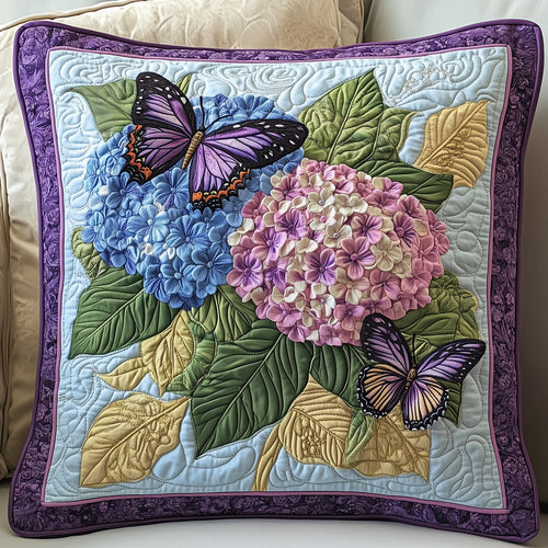 Hydrangea Floral Bliss Quilted Pillow Case GFTOHD5386