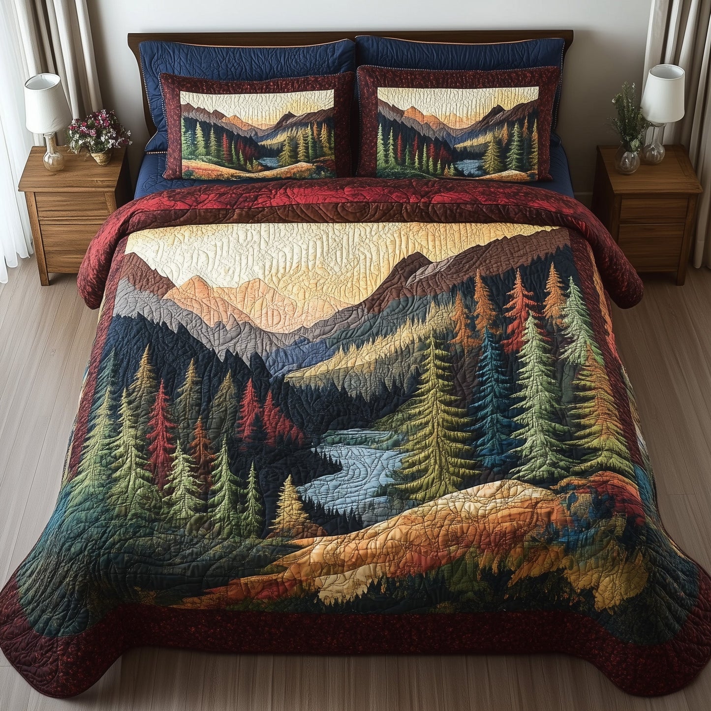 Forest Vibes 3-Piece Quilted Bedding Set GFTOHD5500