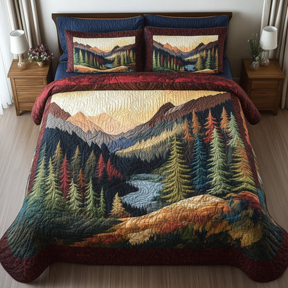Forest Vibes 3-Piece Quilted Bedding Set GFTOHD5500