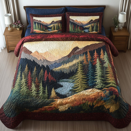 Forest Vibes 3-Piece Quilted Bedding Set GFTOHD5500