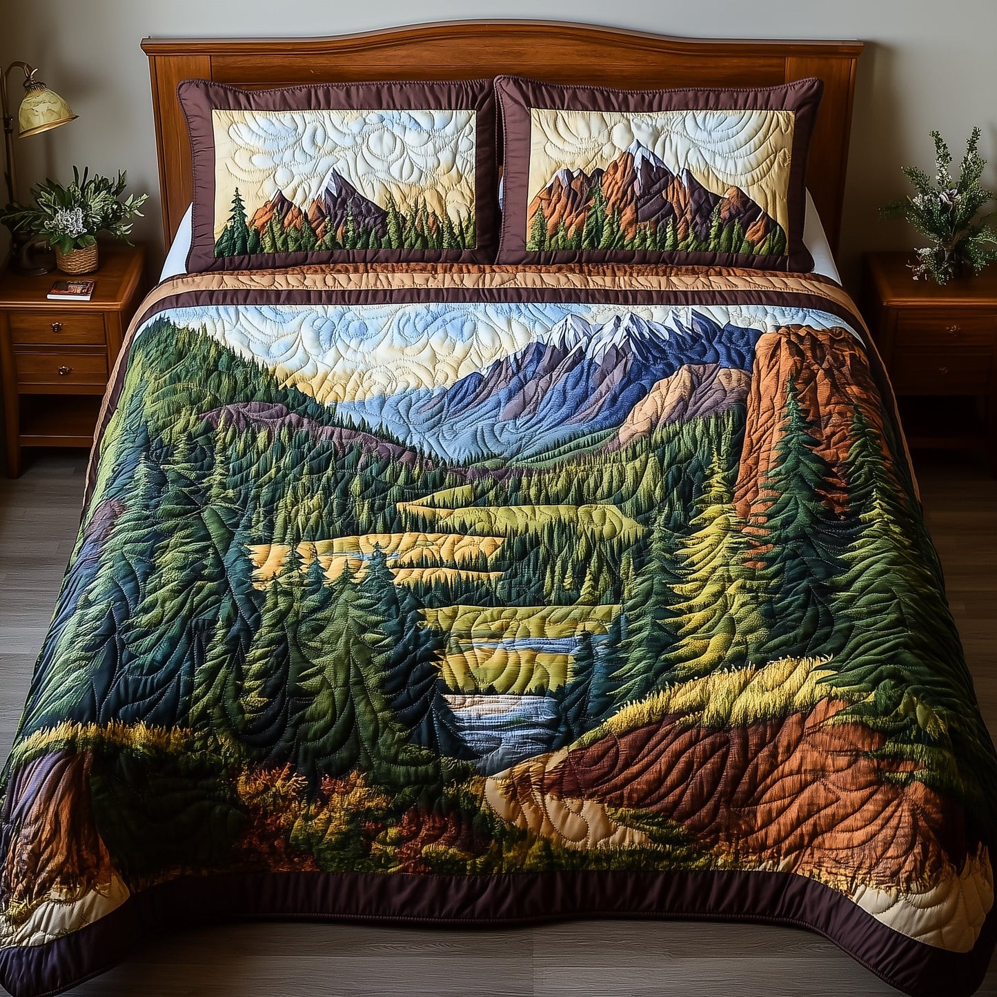 Forest Vibes 3-Piece Quilted Bedding Set GFTOHD5502