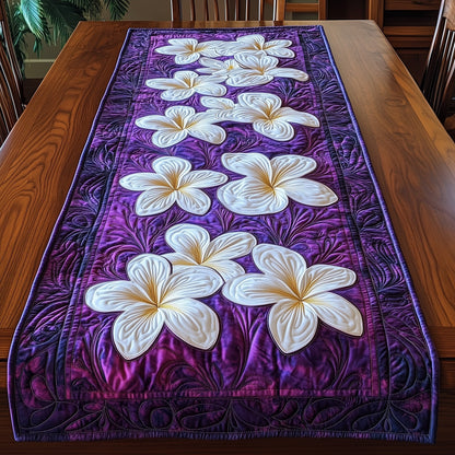 Tropical Plumeria Quilted Table Runner GFTOHD5614