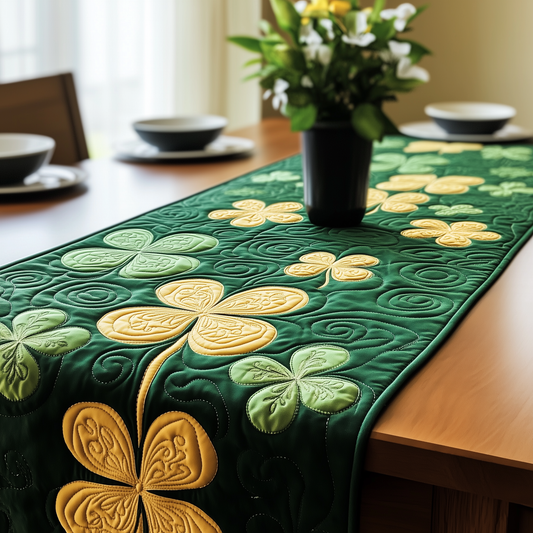 Lucky Shamrock Quilted Table Runner GFTOHD561