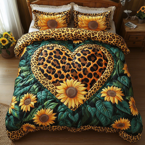 Sunflower Wild Soul 3-Piece Quilted Bedding Set GFTOHD5827