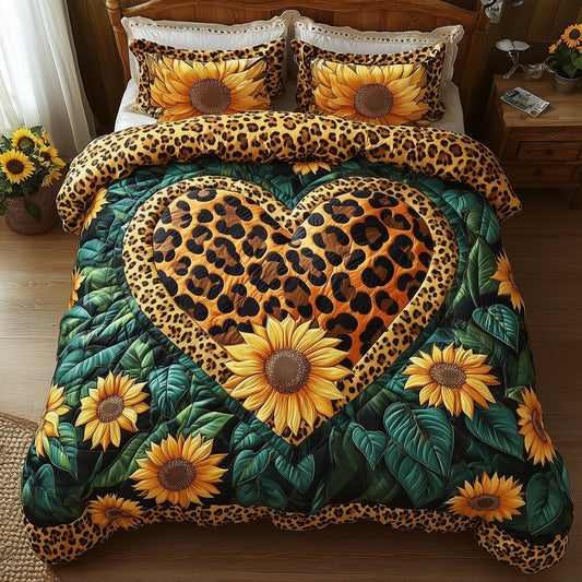 Sunflower Wild Soul 3-Piece Quilted Bedding Set GFTOHD5827