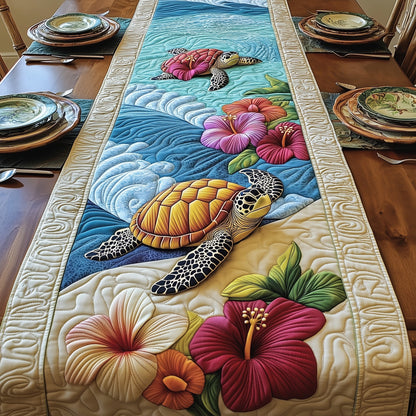 Tropical Turtle Paradise Quilted Table Runner GFTOHD6370