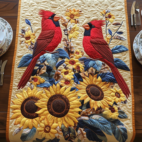 The Sunflower Perch Quilted Table Runner GFTOHD6659