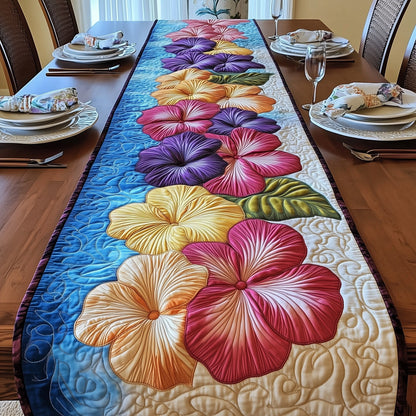Tropical Hibiscus Heaven Quilted Table Runner GFTOHD6918