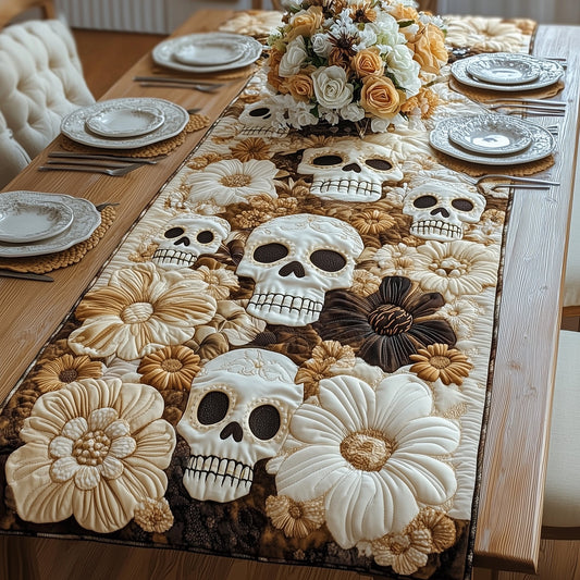 Skull Patchwork Quilted Table Runner GFTOHD7034