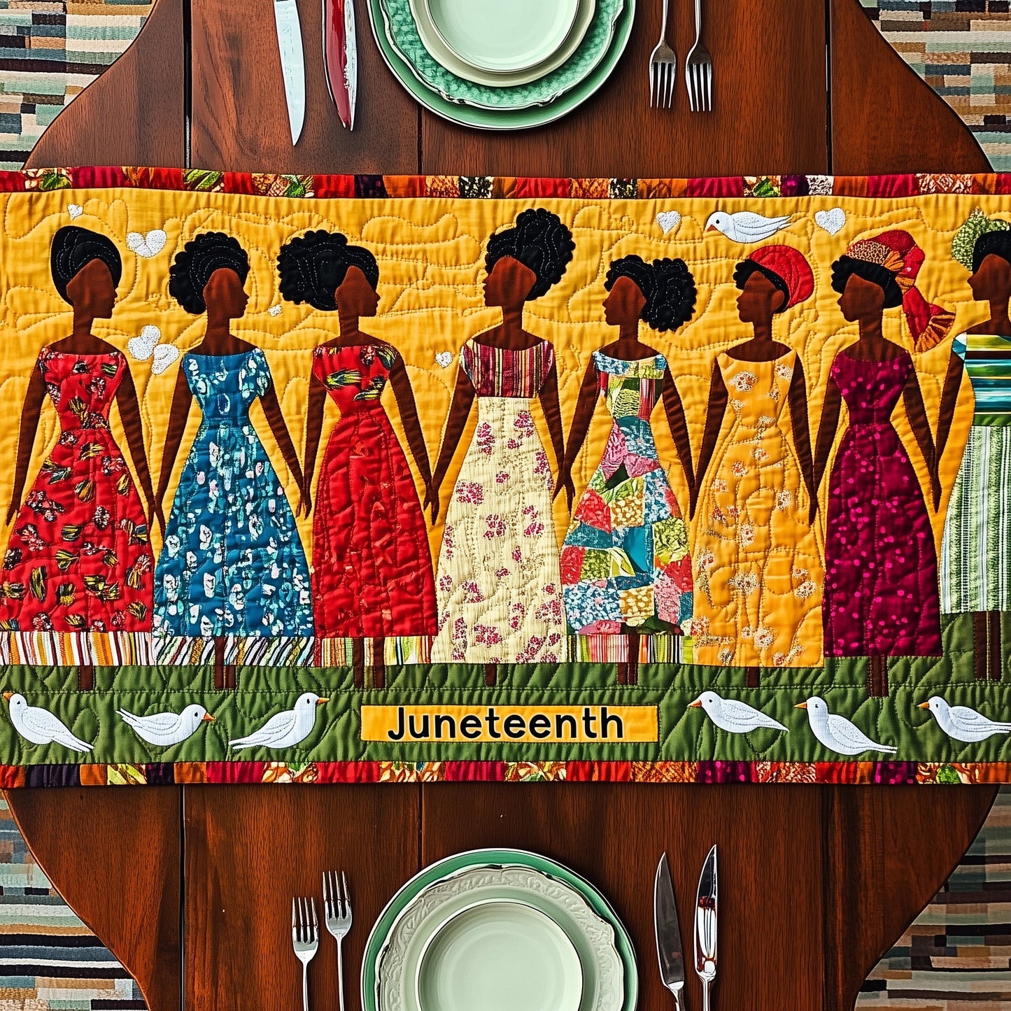 Juneteenth Quilted Table Runner GFTOHD7105
