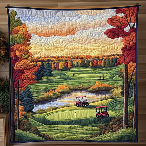 Vintage Golf Course Quilted Blanket GFTOHD7270