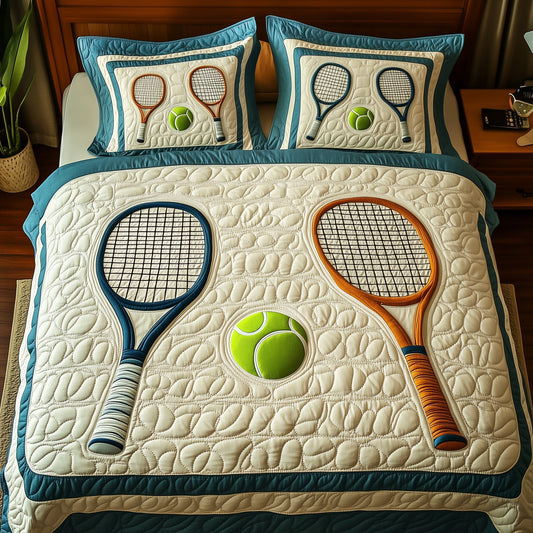 Tennis Time 3-Piece Quilted Bedding Set GFTOHD7417