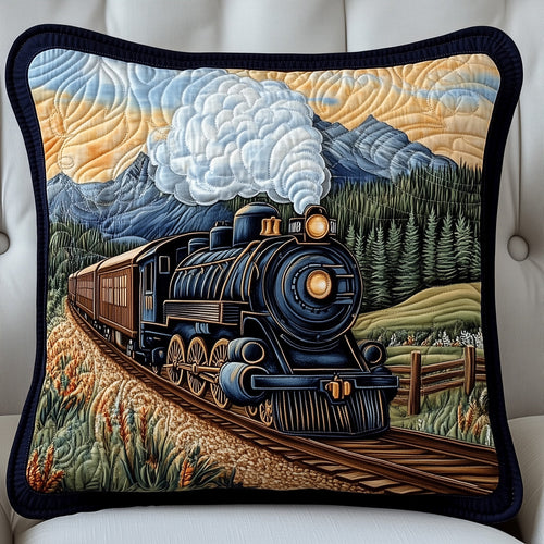 Rustic Train Quilted Pillow Case GFTOHD7451
