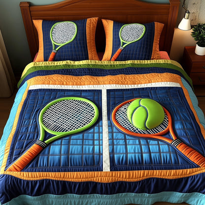 Tennis Time 3-Piece Quilted Bedding Set GFTOHD7719