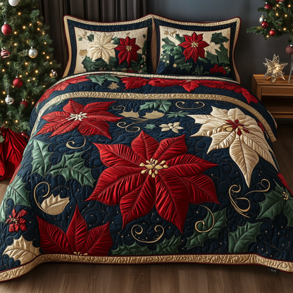 Festive Floral Dream 3-Piece Quilted Bedding Set GFTOHD773